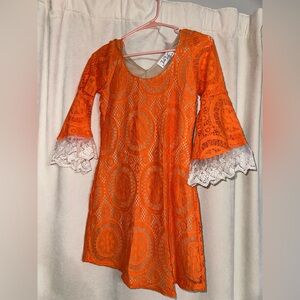 Vava by Joy Han Vibrant Orange Lace Dress